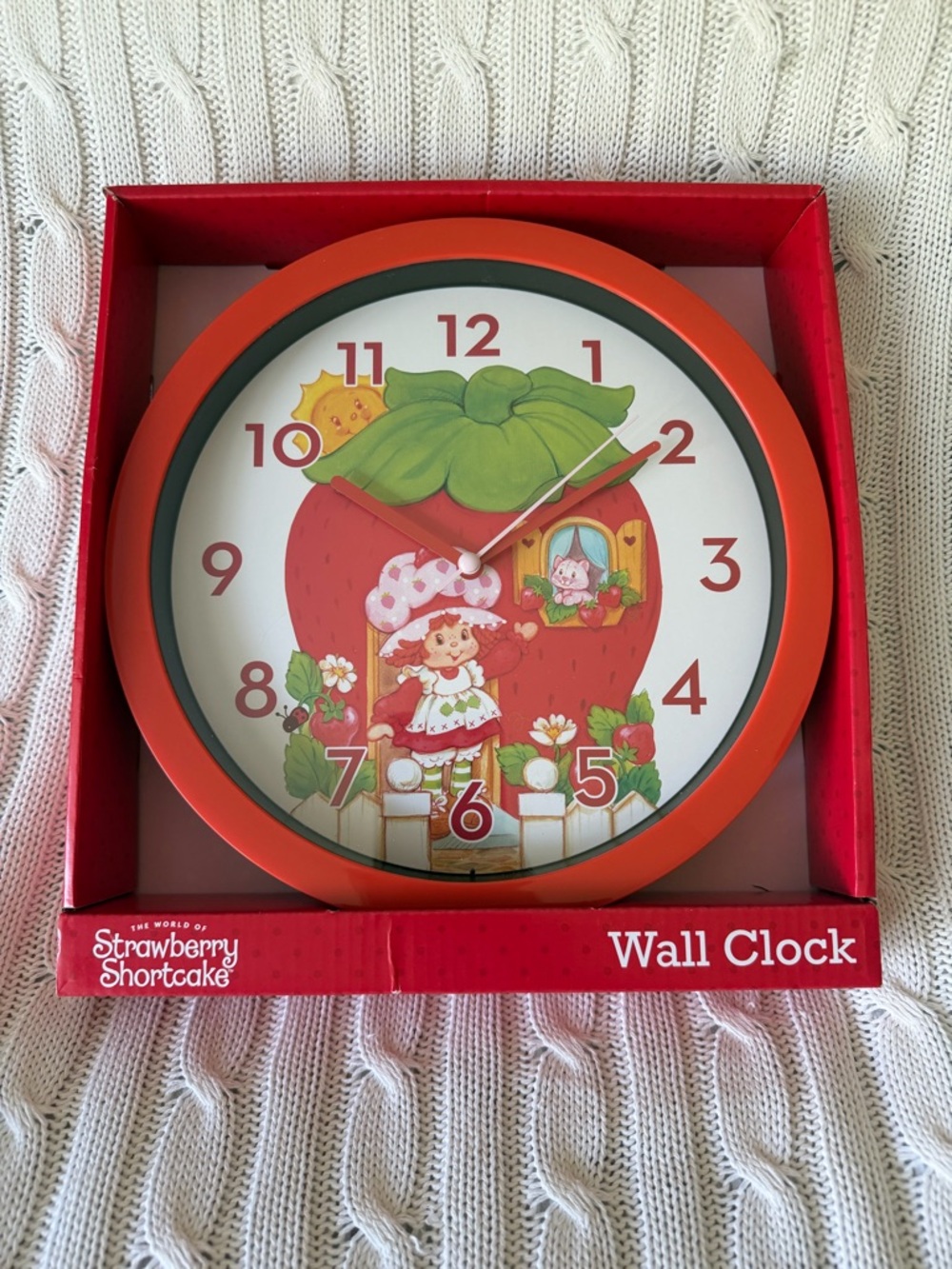 Strawberry Shortcake Clock NEW Gift Custard 80s Decor Room Decoration Cottage